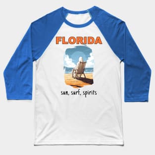 Florida Sun, Surf, Spirits Baseball T-Shirt